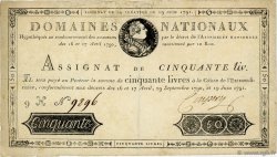 50 Livres FRANCIA  1791 Ass.13a q.SPL
