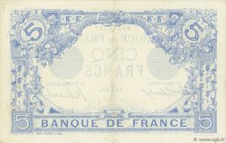 5 Francs BLEU FRANKREICH  1912 F.02.02 fVZ