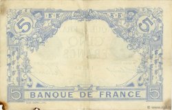 5 Francs BLEU FRANCIA  1912 F.02.03 MBC