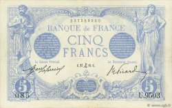 5 Francs BLEU FRANKREICH  1915 F.02.34