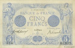 5 Francs BLEU lion inversé FRANCIA  1916 F.02bis.04 MBC