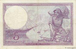 5 Francs FEMME CASQUÉE FRANCE  1918 F.03.02 VF