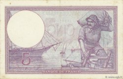 5 Francs FEMME CASQUÉE FRANCE  1919 F.03.03 XF