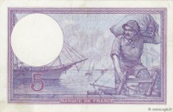 5 Francs FEMME CASQUÉE FRANCE  1921 F.03.05 XF-
