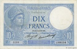 10 Francs MINERVE FRANCE  1937 F.06.18 F+