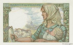 10 Francs MINEUR FRANCIA  1943 F.08.08 q.FDC