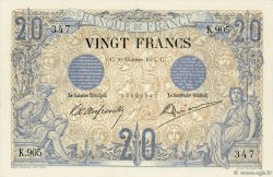 20 Francs NOIR FRANKREICH  1904 F.09.03 VZ+