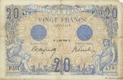 20 Francs BLEU FRANCE  1906 F.10.01
