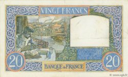 20 Francs TRAVAIL ET SCIENCE FRANCIA  1940 F.12.04 BB to SPL