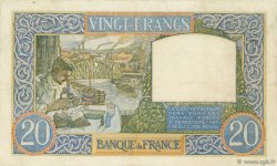 20 Francs TRAVAIL ET SCIENCE FRANCE  1940 F.12.05 VF-
