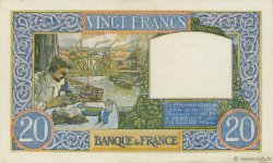 20 Francs TRAVAIL ET SCIENCE FRANCE  1941 F.12.15 VF+