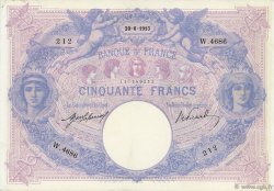 50 Francs BLEU ET ROSE FRANKREICH  1913 F.14.26
