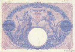 50 Francs BLEU ET ROSE FRANKREICH  1913 F.14.26 fVZ