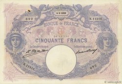 50 Francs BLEU ET ROSE FRANCE  1926 F.14.39 VF+