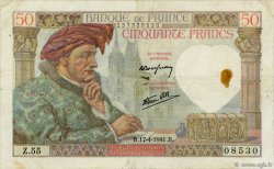50 Francs JACQUES CŒUR FRANCE  1941 F.19.08 F