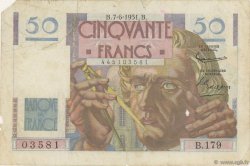 50 Francs LE VERRIER FRANKREICH  1951 F.20.18 SGE