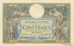 100 Francs LUC OLIVIER MERSON avec LOM FRANCE  1908 F.22.01 VF