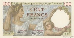 100 Francs SULLY FRANCE  1941 F.26.62 UNC-