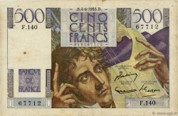 500 Francs CHATEAUBRIAND FRANCE  1953 F.34.12 F - VF