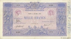 1000 Francs BLEU ET ROSE FRANCE  1913 F.36.27 VF