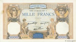 1000 Francs CÉRÈS ET MERCURE type modifié FRANCE  1937 F.38.06 XF+