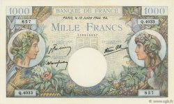 1000 Francs COMMERCE ET INDUSTRIE FRANCE  1944 F.39.11 AU+