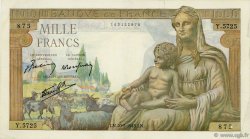1000 Francs DÉESSE DÉMÉTER FRANCIA  1943 F.40.24 q.SPL