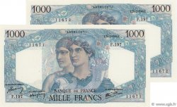 1000 Francs MINERVE ET HERCULE FRANKREICH  1946 F.41.11 VZ to fST