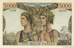 5000 Francs TERRE ET MER FRANCIA  1953 F.48.10 MBC