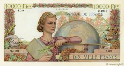 10000 Francs GÉNIE FRANÇAIS FRANKREICH  1951 F.50.53 fVZ