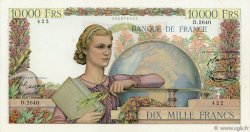 10000 Francs GÉNIE FRANÇAIS FRANCIA  1952 F.50.57 SPL a AU