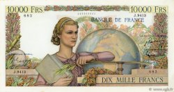 10000 Francs GÉNIE FRANÇAIS FRANCIA  1955 F.50.76 q.AU