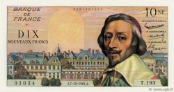10 Nouveaux Francs RICHELIEU FRANCE  1961 F.57.16 UNC