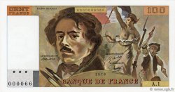100 Francs DELACROIX FRANCIA  1978 F.68.01A1 FDC