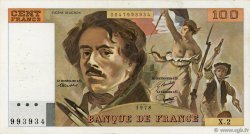 100 Francs DELACROIX modifié FRANCIA  1978 F.69.01a BB