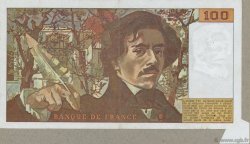100 Francs DELACROIX modifié Fauté FRANCIA  1980 F.69.04a q.SPL