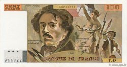 100 Francs DELACROIX modifié FRANCE  1981 F.69.05 UNC