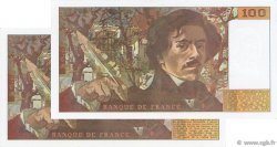 100 Francs DELACROIX imprimé en continu FRANCE  1990 F.69bis.02d SPL