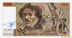 100 Francs DELACROIX imprimé en continu FRANCIA  1993 F.69bis.05