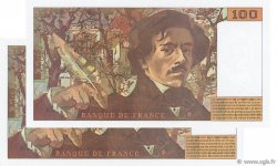 100 Francs DELACROIX 442-1 & 442-2 FRANKREICH  1994 F.69ter.01c fST