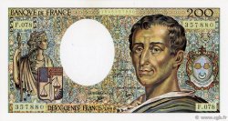 200 Francs MONTESQUIEU FRANKREICH  1990 F.70.10a ST