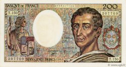 200 Francs MONTESQUIEU FRANCE  1992 F.70.12c XF+
