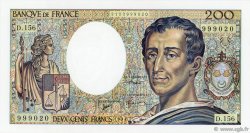 200 Francs MONTESQUIEU FRANKREICH  1982 F.70/2.01 ST