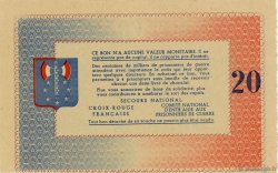 20 Francs BON DE SOLIDARITE FRANCE regionalism and various  1941  AU