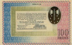 100 Francs BON DE SOLIDARITÉ FRANCE Regionalismus und verschiedenen  1941  VZ