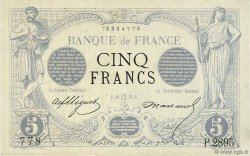 5 Francs NOIR FRANCIA  1873 F.01.20 EBC