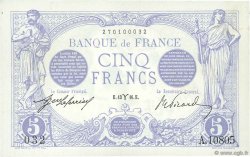 5 Francs BLEU FRANCIA  1916 F.02.37 SC+