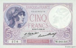5 Francs FEMME CASQUÉE FRANKREICH  1926 F.03.10 fST+