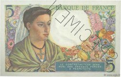 5 Francs BERGER FRANKREICH  1943 F.05.01Sp fST+