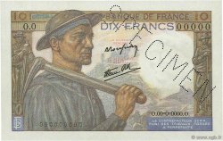 10 Francs MINEUR FRANCIA  1941 F.08.01Sp2 AU